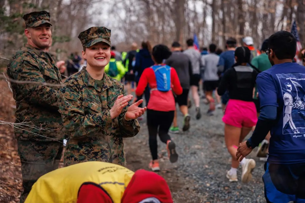 Marine Corps 17.75K runners in Prince William Forest Park